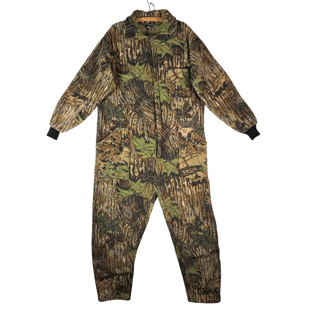 MALDEN Vintage Polarfleece Insulated Front Zip Up Camoflauge Coveralls Size XXL